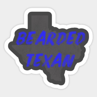 The Bearded Texan Grey Sticker